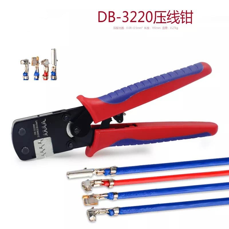 DB-3220M German-style Ratchet Crimping Tool for XH2.54/PH2.0/SM2.5 Terminals Crimper