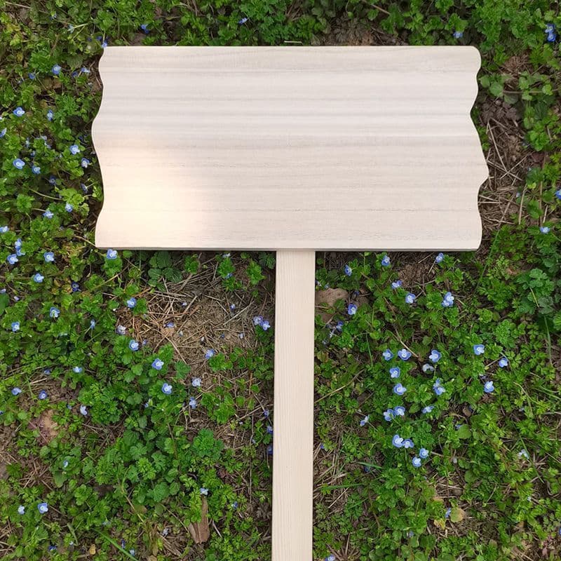 Flower Notice Sign Ground Insert Label Marker School Kindergarten Plaque Wooden Sign Garden Notice Board