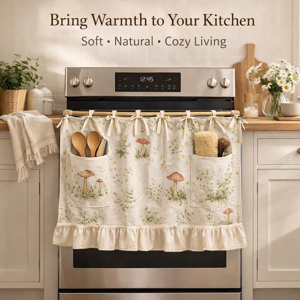 Amazon's New Oven Curtain with Pockets: Oven Skirt Curtain with Pockets
