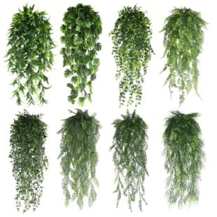 Cross-border Artificial Rattan Plant Fake Greenery Landscape Plastic Vine Wall Hanging Monstera Leaf Living Room Decoration Fake Flower