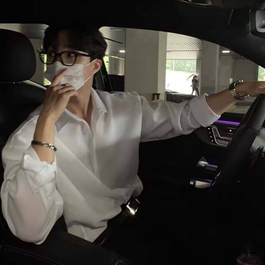 Men's summer thin, mature style, flowing Hong Kong style, Japanese style, white loose long-sleeved shirt, casual jacket