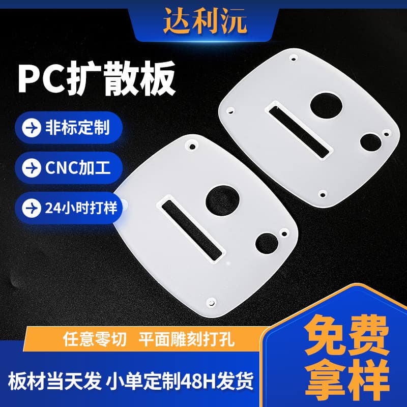 LED frosted light guide panels for camera lights, milky white anti-glare PC diffusion boards, full sheet wholesale, size cutting.