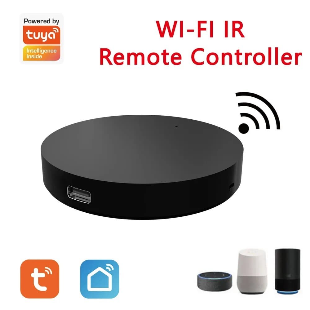 The Graffiti WiFi Smart Infrared Remote Control supports voice control and is compatible with Alexa and Google.