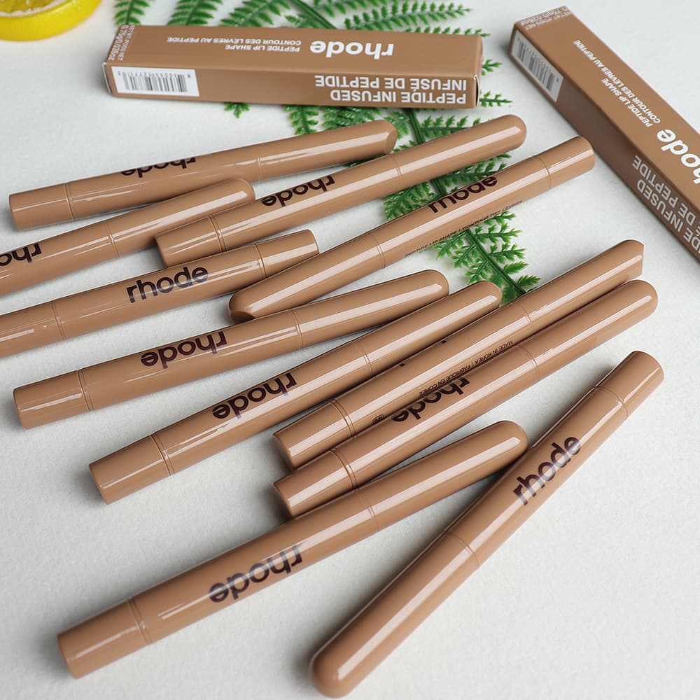 Cross-border peptide RHODE lip liner, Hailey lip liner, waterproof and sweat-resistant lip pencil, wooden lip liner, nude lipstick