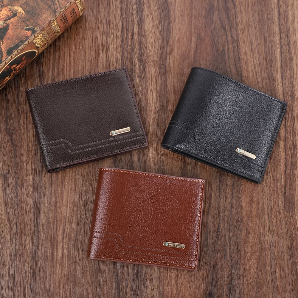 TEMU Hot Selling Men's Wallet Ultra-Thin Multi-Card Slot Casual Men's Wallet Factory Direct Stock Men's Short Wallet
