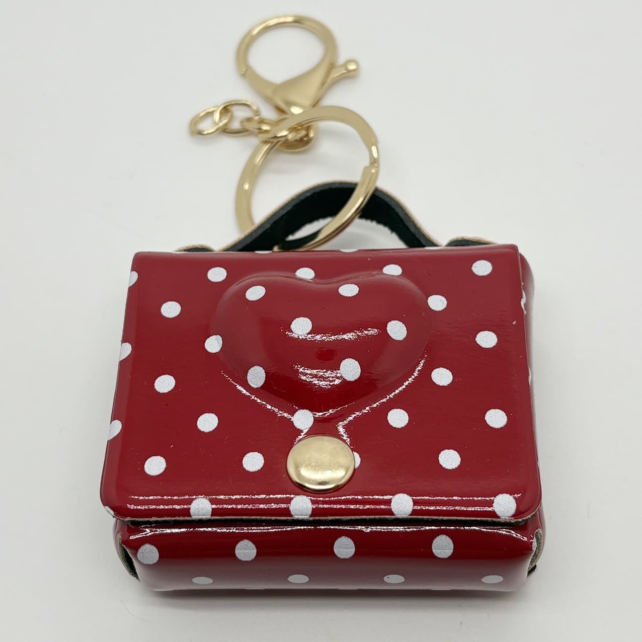 Ruiguo Leather Wireless Earphone Case, Convenient Key Holder, Leather Car Key Heart-Shaped Coin Purse