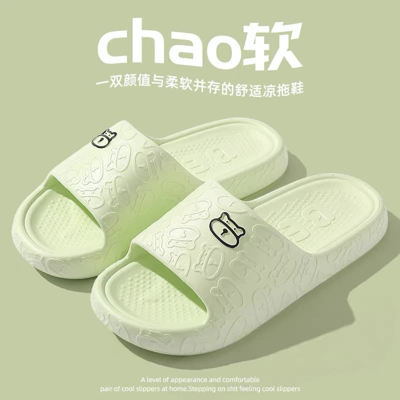 Anti-Slip Couple Slippers Indoor Bathroom Home Daily Odor Resistant Summer Flip Flops Men Women PVC Material Comfortable Slippers