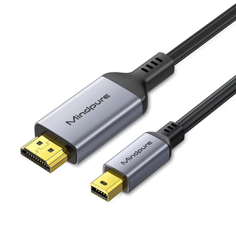Mini DP to HDMI Cable 4K 60Hz High-Definition Computer TV Monitor Converter Cable Mini DP to HDMI Cable