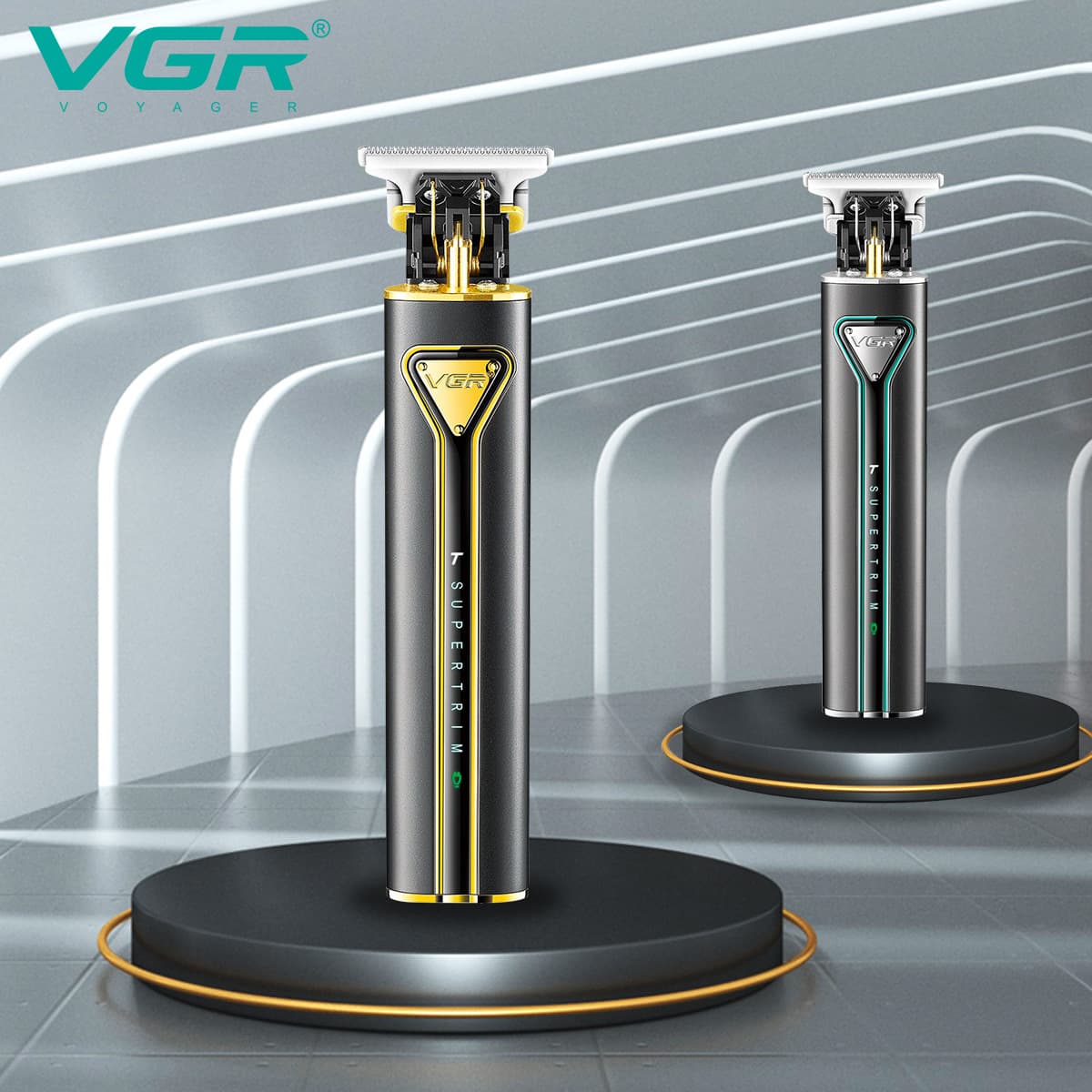 VGR009C Hair Clipper Engraving Scissors Vintage Pompadour Clipper Home Electric Hair Trimmer Salon Metal Electric Hair Clipper