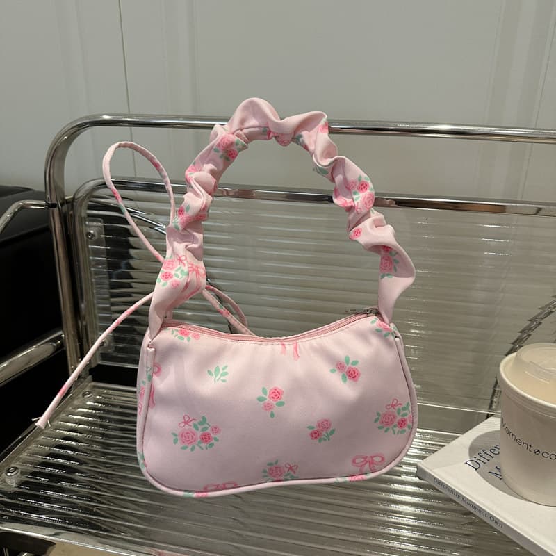 Women's Cloth Bag 2025 Summer Niche Fashion Versatile Shoulder Underarm Bag Trendy Pleated Handbag Cross-border