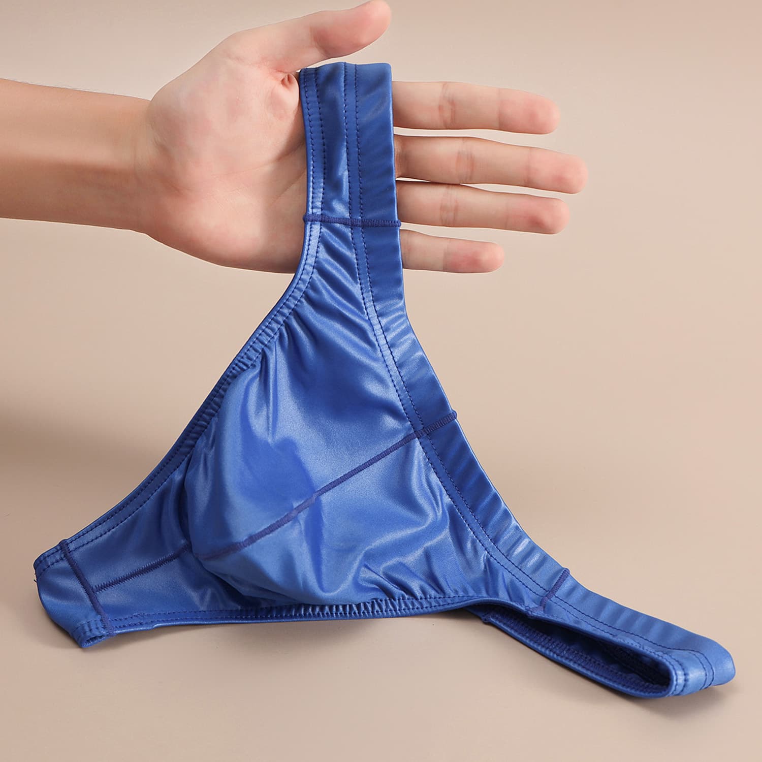 Faux Leather Sexy Men's T-back Thong