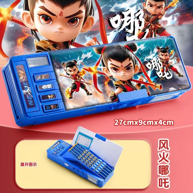 Boys' Cartoon Pencil Case with Magnetic Buckle, Multi-functional Pencil Box Set for Kids, Wholesale