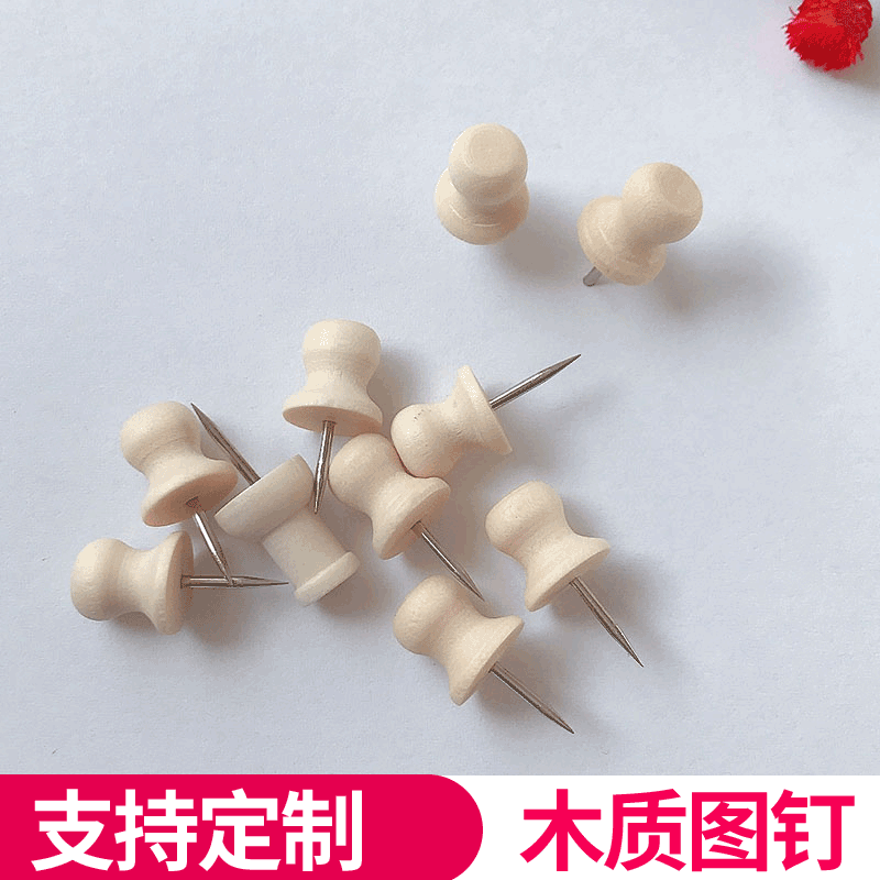 Natural Wood Thumbtacks, Cork Board Message Board Pins, Solid Wood Push Pins Bulk Manufacturer