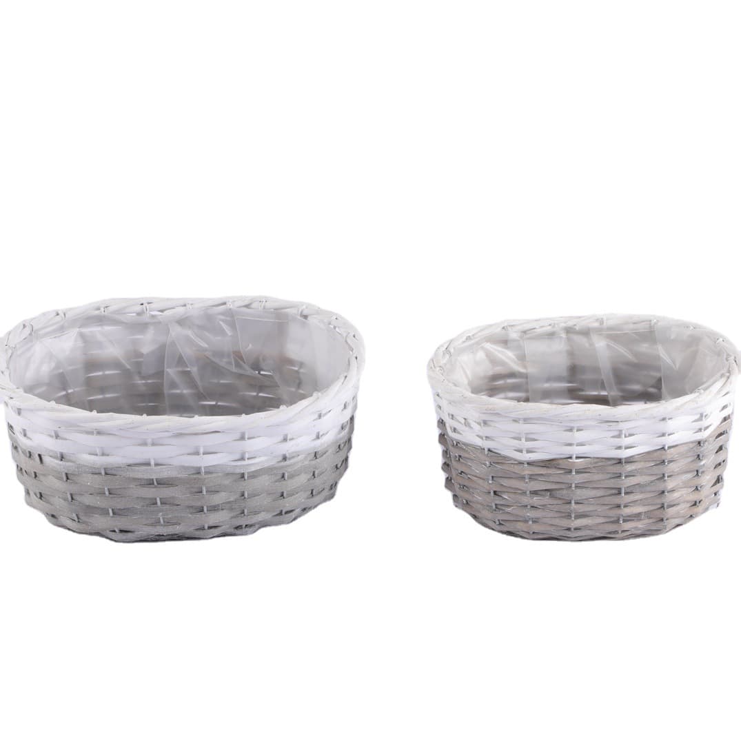 Garden and Gardening Flower Baskets, Wicker Fruit Baskets, Gift Baskets, Teacup-Shaped Woven Baskets, Food Packaging Baskets