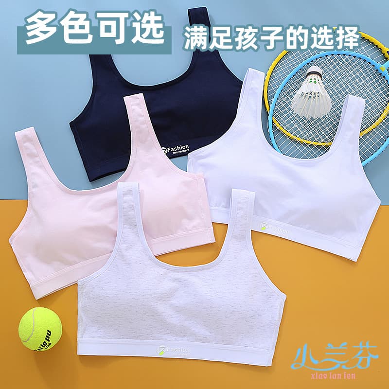Teen Sports Bra Stage 2-3, Large Child Breathable Camisole, Junior and Senior High School, Primary School Students, Puberty Development Stage Underwear