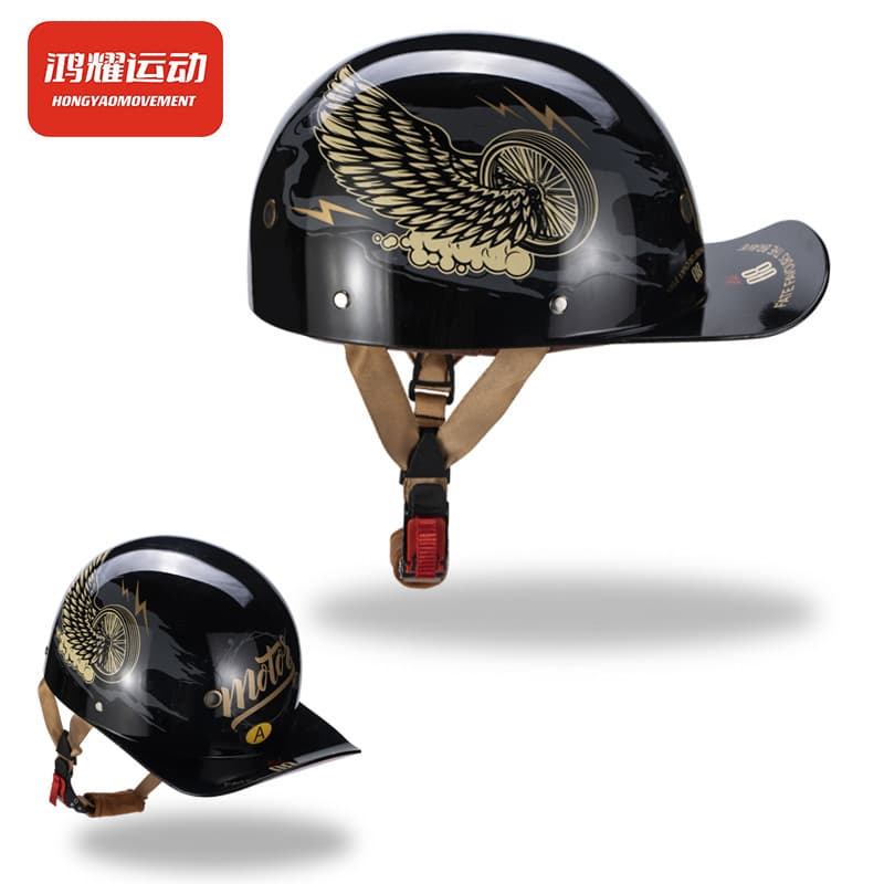 Wholesale Motorcycle Helmet Unisex Retro Scooter Half Helmet Summer Electric Bike Helmet Personality Baseball Cap Helmet