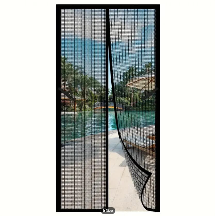 Magnetic Mosquito Net Curtain Handmade Soft Screen Door Curtain Kitchen Door Curtain Anti-Mosquito Polyester Material