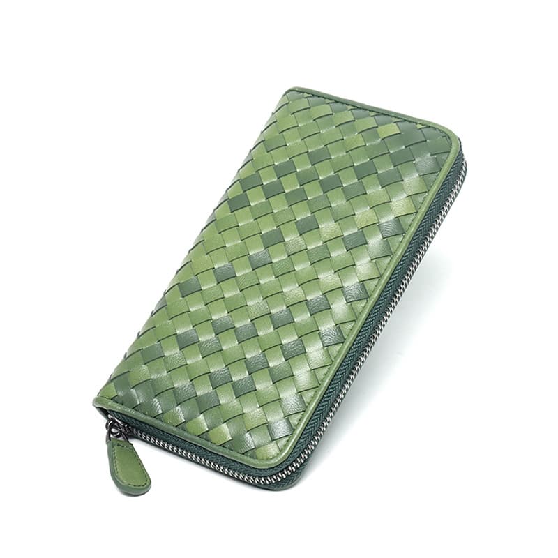 Ladies Wallet Fashionable Floral Print Long Style Zipper Closure Synthetic Leather Multi-card Slots Multiple Currency Pockets