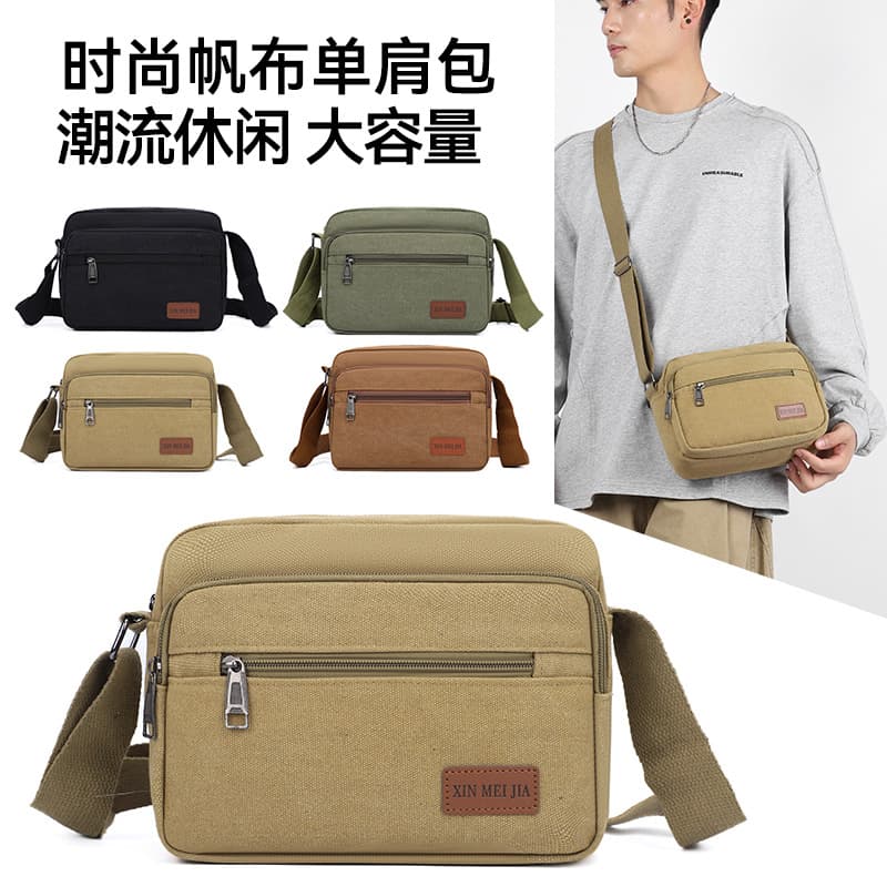 Shengyibao Unisex Nylon Wallet Canvas Cash Bag Shoulder Crossbody Bag Oxford Cloth Bag Korean Style Crossbody Bag