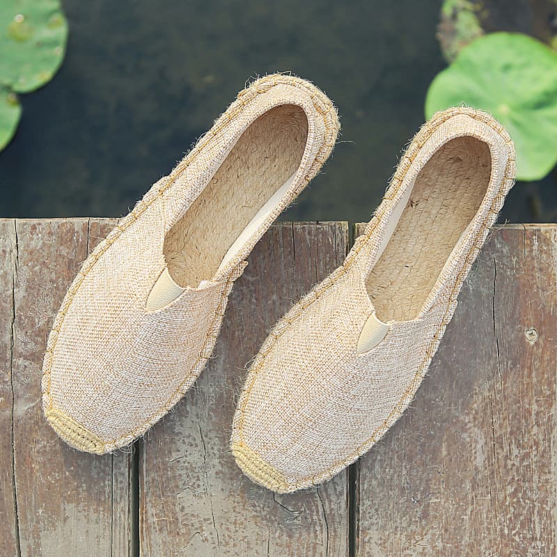 7001 Amazon Independent Site AliExpress Pinduoduo Outdoor Travel Hand-Stitched Hemp Sole Canvas Shoes