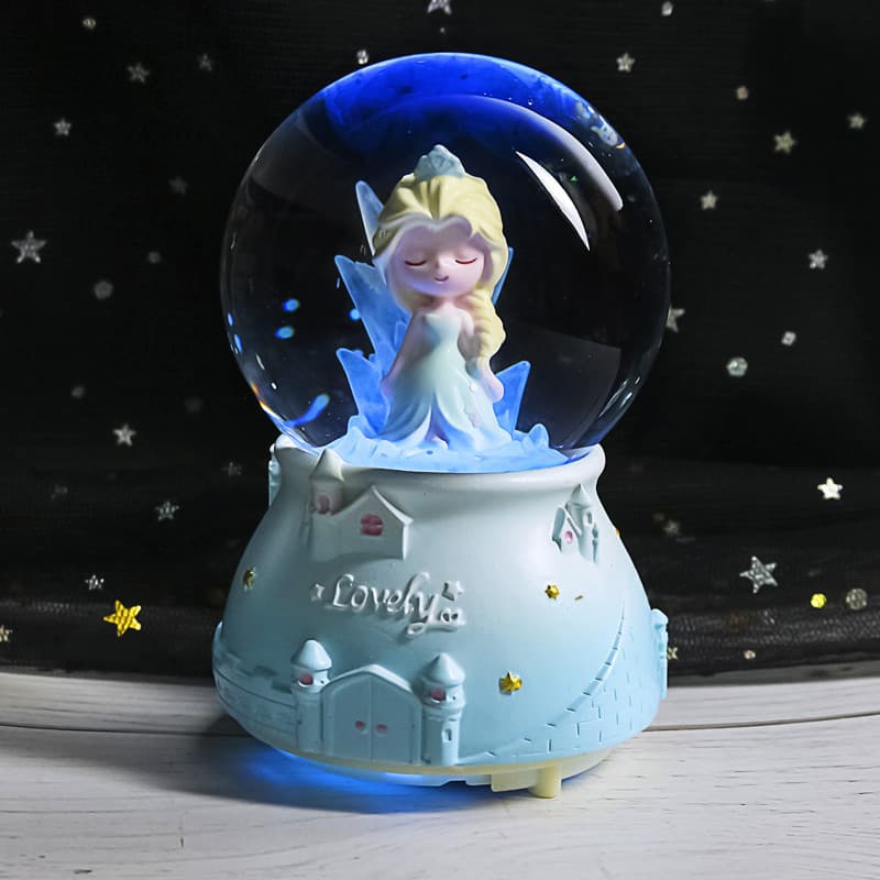 Princess Castle Crystal Ball Music Box Creative Dream Goddess Music Box Dreamy Girl Birthday Gift Wholesale