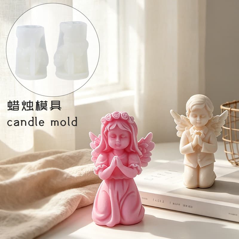 New Angel Aromatherapy Candle Silicone Mold for Boys and Girls DIY Handmade Gift Candle Making Silicone Mold