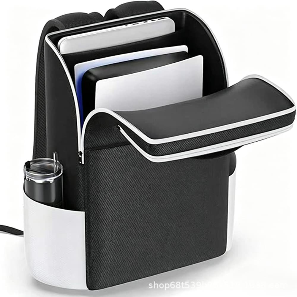 Multi-Functional Backpack for PS5/Slim/Pro Console, Full Protection PS5 Carrying Case Travel Bag