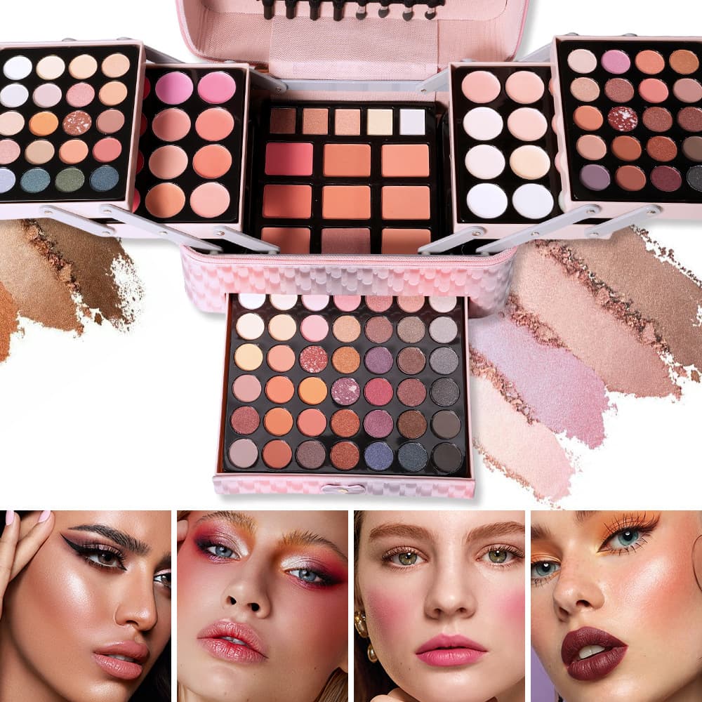 Cross-border Full Face Eye Makeup Complete Beginner Cosmetics Set Wholesale Lipstick Concealer Eyebrow Pencil Makeup Palette