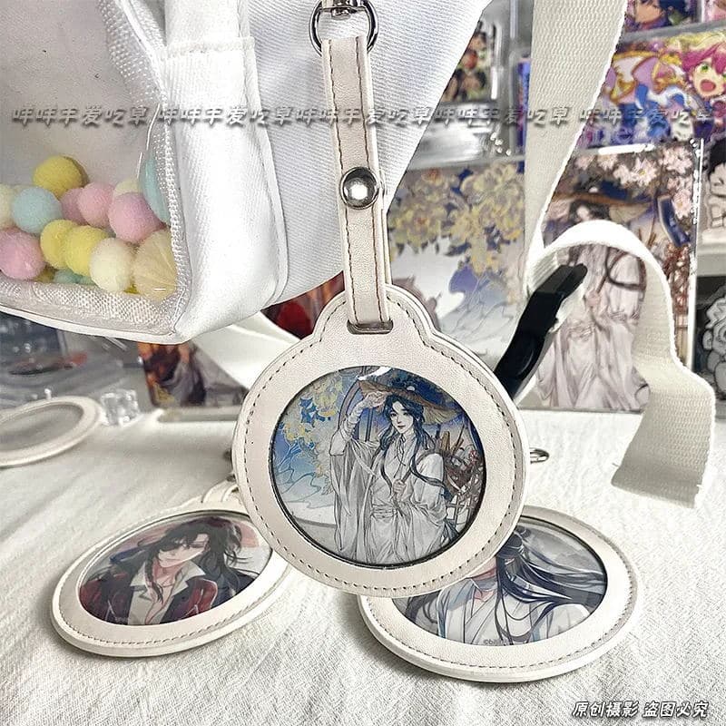 Barrett Protective Cover Pendant Anime Display Outing Bag Accessories Pu Round Single Badge Storage Bag