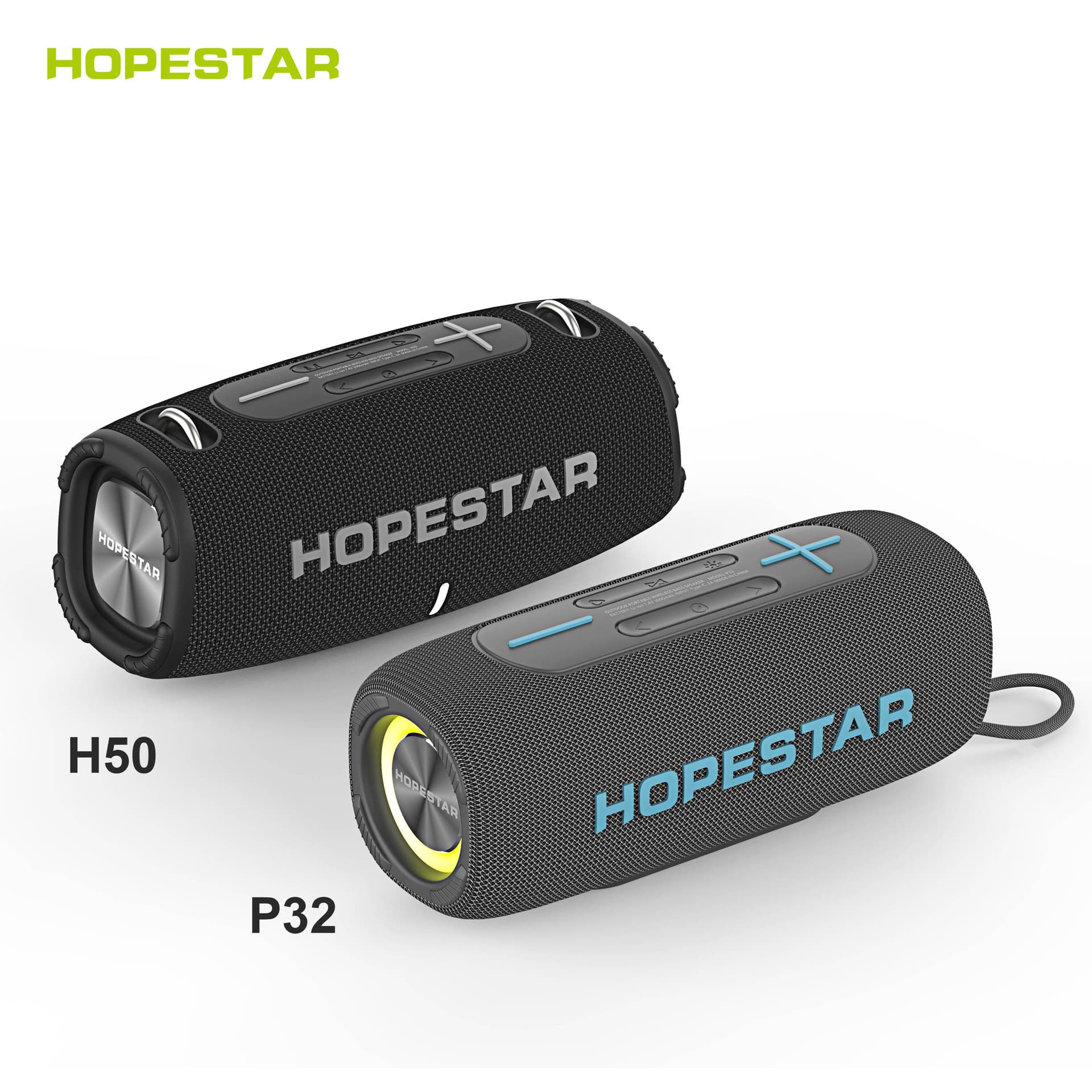 HOPESTAR H50 Outdoor Portable Wireless Bluetooth Speaker High Power Dual Speakers Loud Volume Strap Handle FM