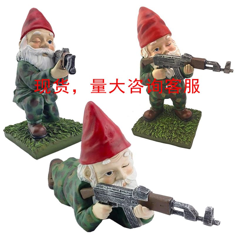 2021 New Army Garden Dwarf Statue Combat Team Garden Gnome Resin Craft Ornament Office Culture/resin Craft/resin Craft