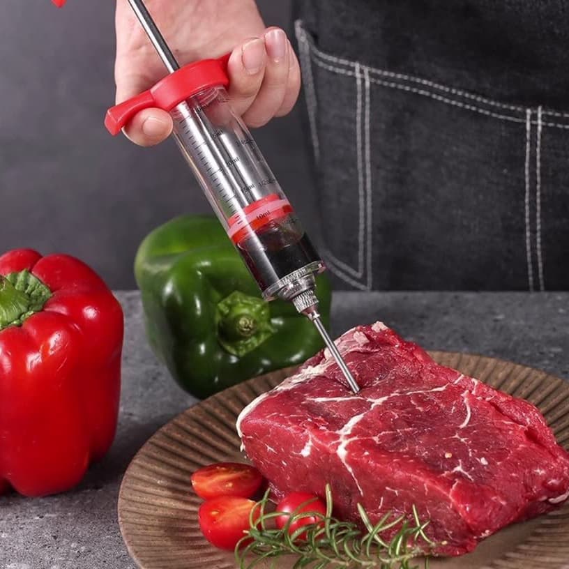 Kitchen seasoning syringe turkey needle marinade syringe barbecue syringe baking tool sauce injection needle batch