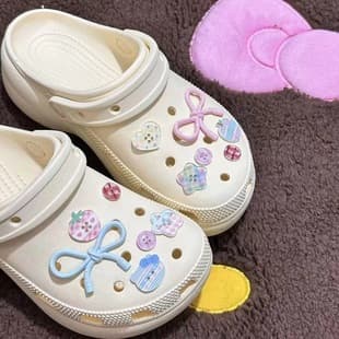 Creative cute cartoon shoe charms for Crocs, DIY detachable decorative shoe buckle accessories in a chic style