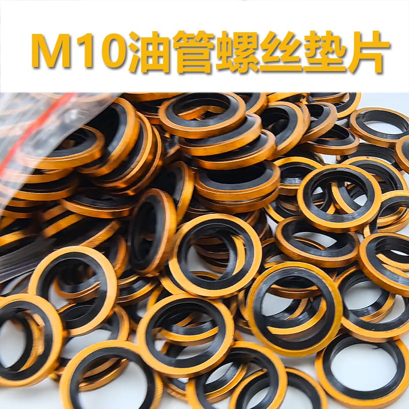 M10 Oil Seal Gasket, Brake Hose Bolt, Brake Pump M10 Oil Pipe Bolt, Seal Caliper Oil Inlet and Outlet Bolt Gasket