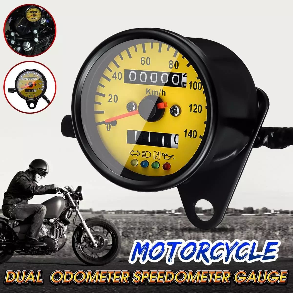 Motorcycle Modification Retro Universal Instrument Xinyuan 400 Youxia Tianjun CG1 Kilometer Meter Dual Trip Odometer