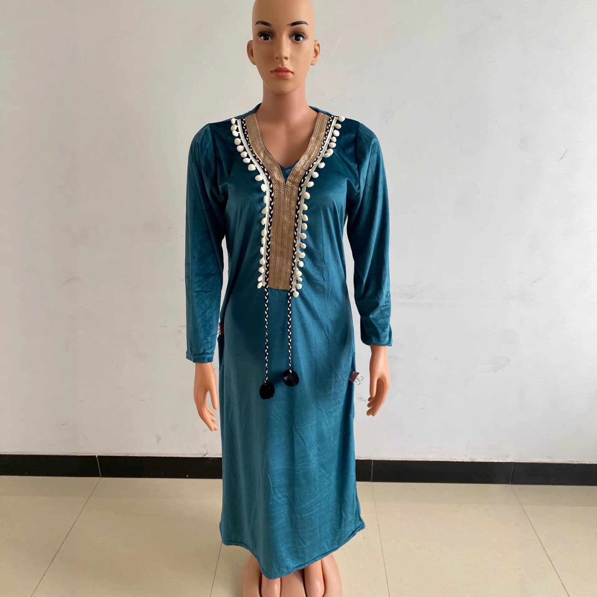 New African super soft material fur ball clothing robe thick lace for Amazon cross-border