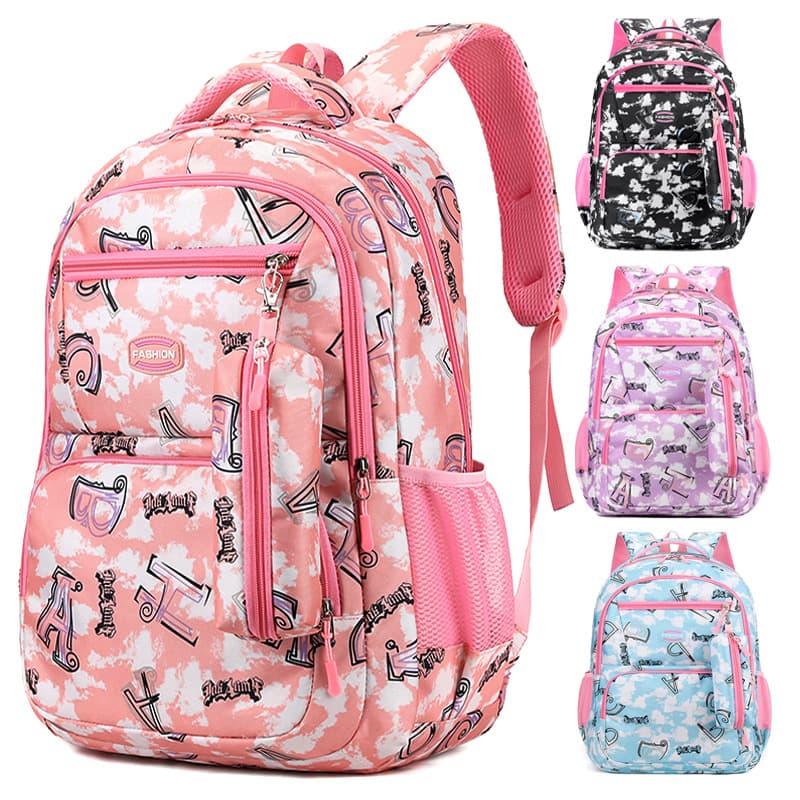 Cross-border foreign trade backpack, trendy girl, primary school student pencil bag, school bag, Korean version, casual small fresh backpack for men and women