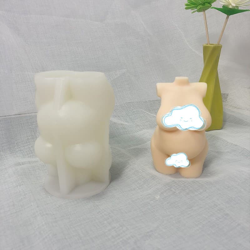 New Body Plump Woman Scented Candle Silicone Mold DIY Aromatherapy Plaster Ornament Mousse Cake Mould Wholesale