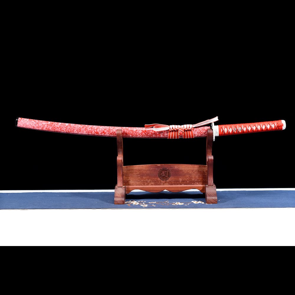 Hejiu Longquan Sword Fire Dance Red Fly medium carbon steel grilled purple samurai sword unedged