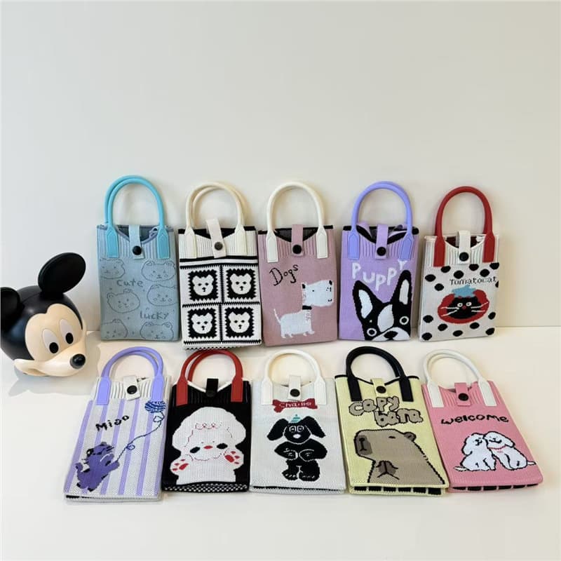 Cute New Phone Bag Mini Crossbody Knitted Summer Bag Women Red Packet Bag Personality Cartoon Crossbody Bag