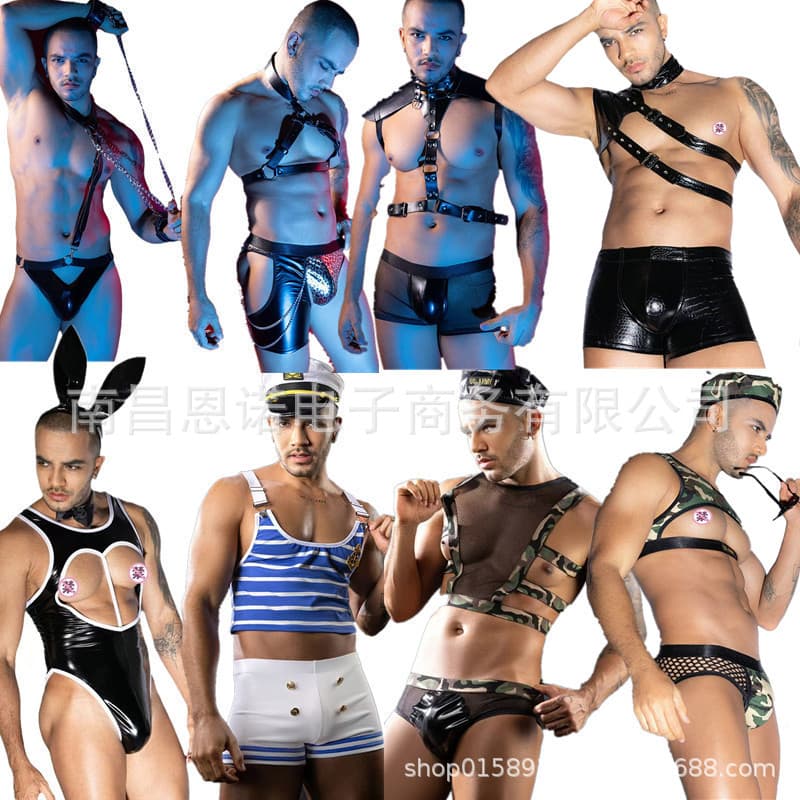 Men's New One-Piece Lingerie for Nightclub Bar Male Model Stage Performance Bunny Costume Drop Shipping