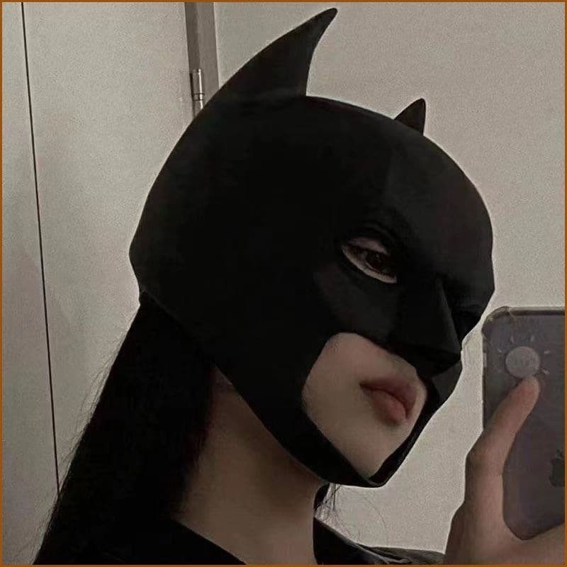 Batman Mask Hood Mask BATMAN Cool TikTok Live Prop Movie Halloween Cosplay