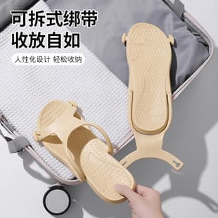 Travel Business Trip Portable Flip Flops for Women, Shower, Home, Casual, Foldable, Couple, EVA Soft Sole, Men
