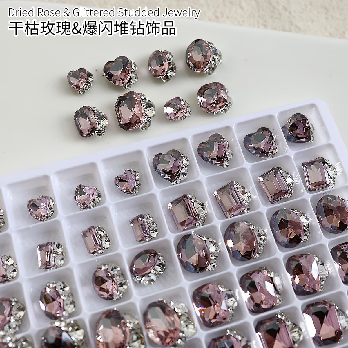 Diamond nail jewelry, shiny right-angle pigeon egg finished diamond decoration wholesale Swarovski nail diamonds