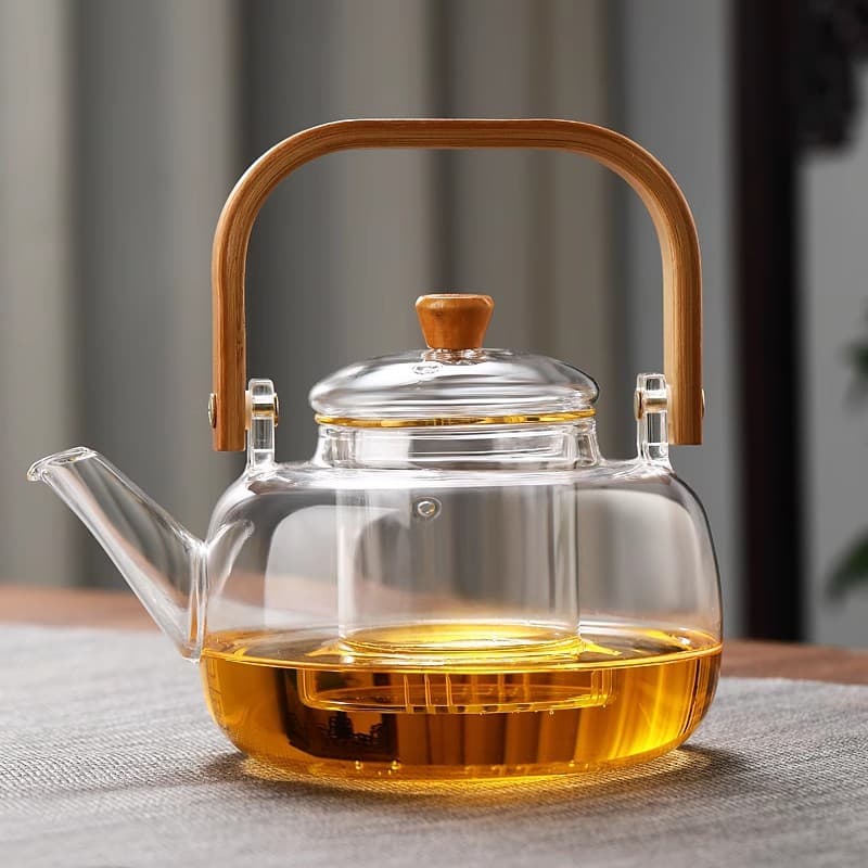 Stove-top tea maker, boiling teapot, high-temperature resistant glass lifting handle brewing pot, home electric ceramic stove teapot set