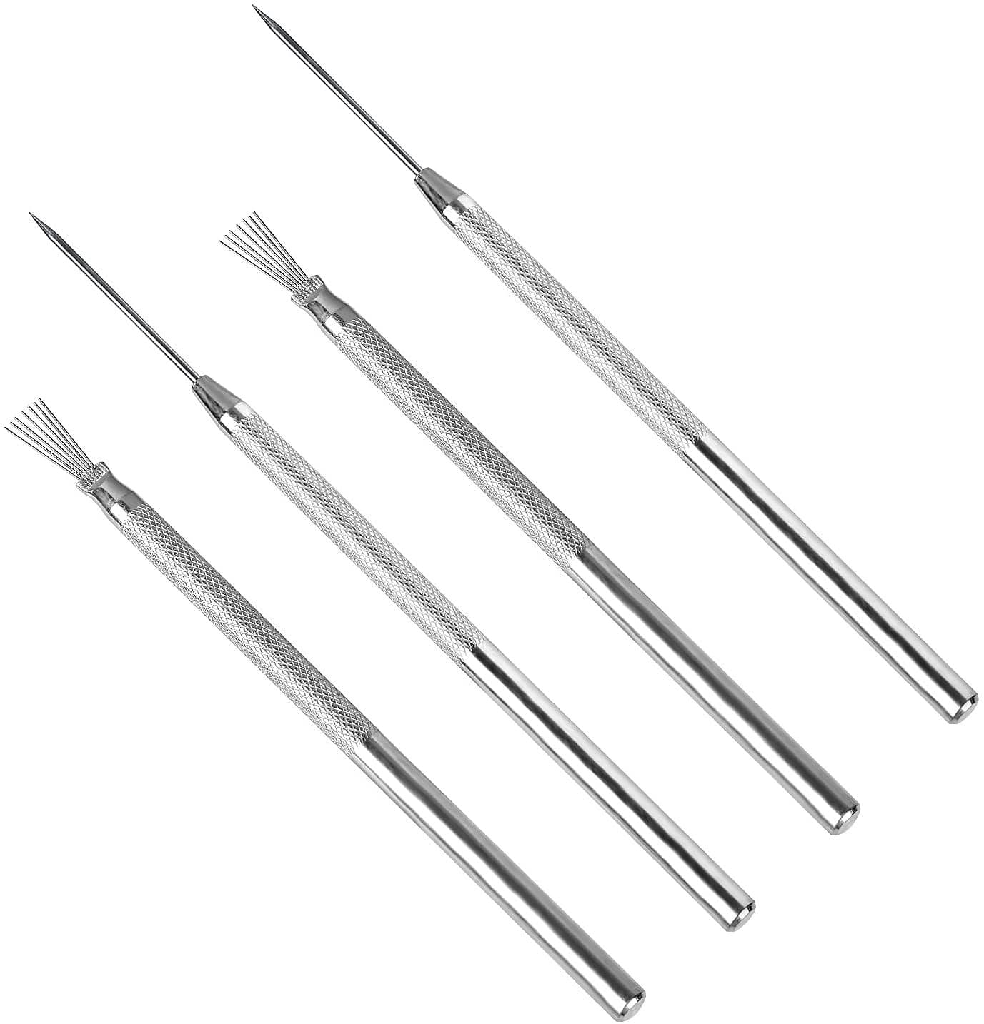 Seven-Piece Needle Tool Set with 2 Aluminum Brushes, Clay Sculpting Tool for Modeling and Detailing
