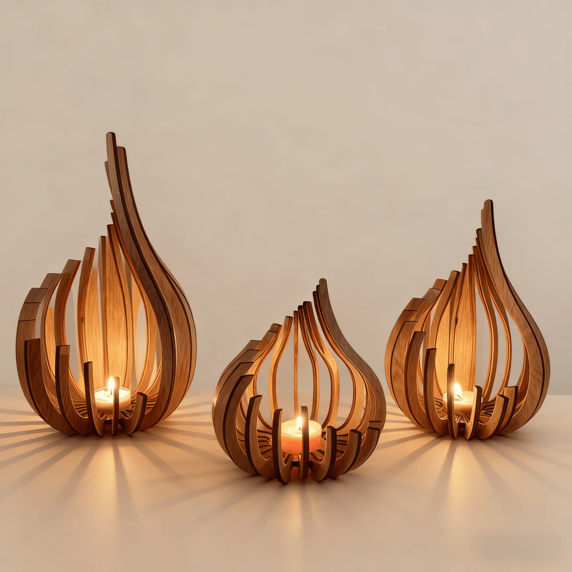 New Artistic Wooden DIY Handmade Candle Lamp Holder Decorative Ornament Candlestick Perler Bead Craft Kit