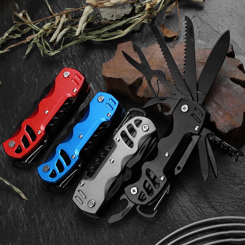Cross-border Swiss Army knife, multi-functional knife, EDC combination tool, camping, car, outdoor portable folding knife and scissors