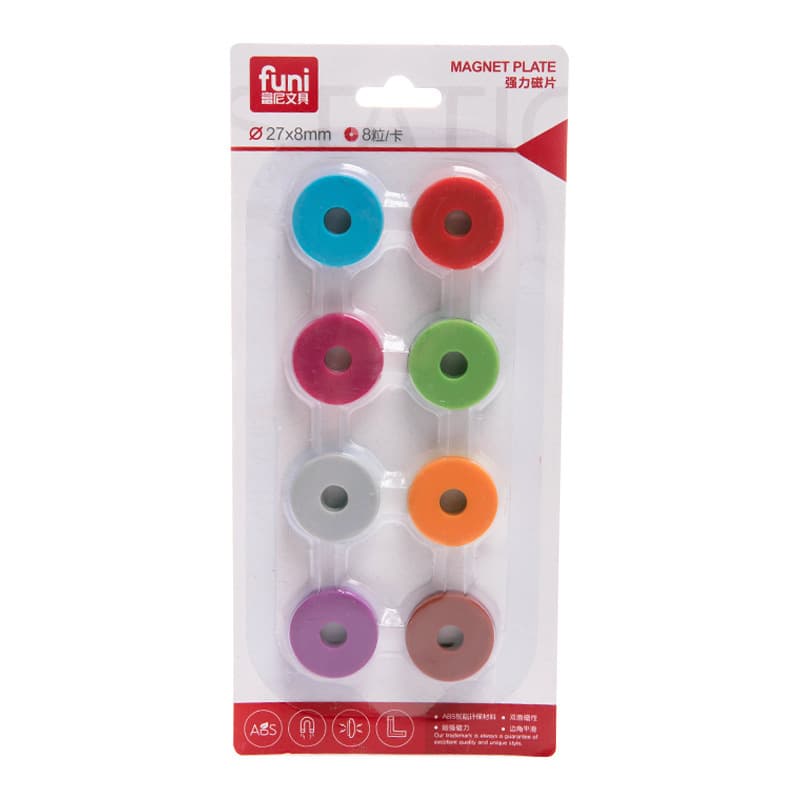 Funi colorful double-sided magnet blackboard whiteboard dedicated round magnetic pins double-sided magnetic stickers strong magnetic buckles refrigerator magnets