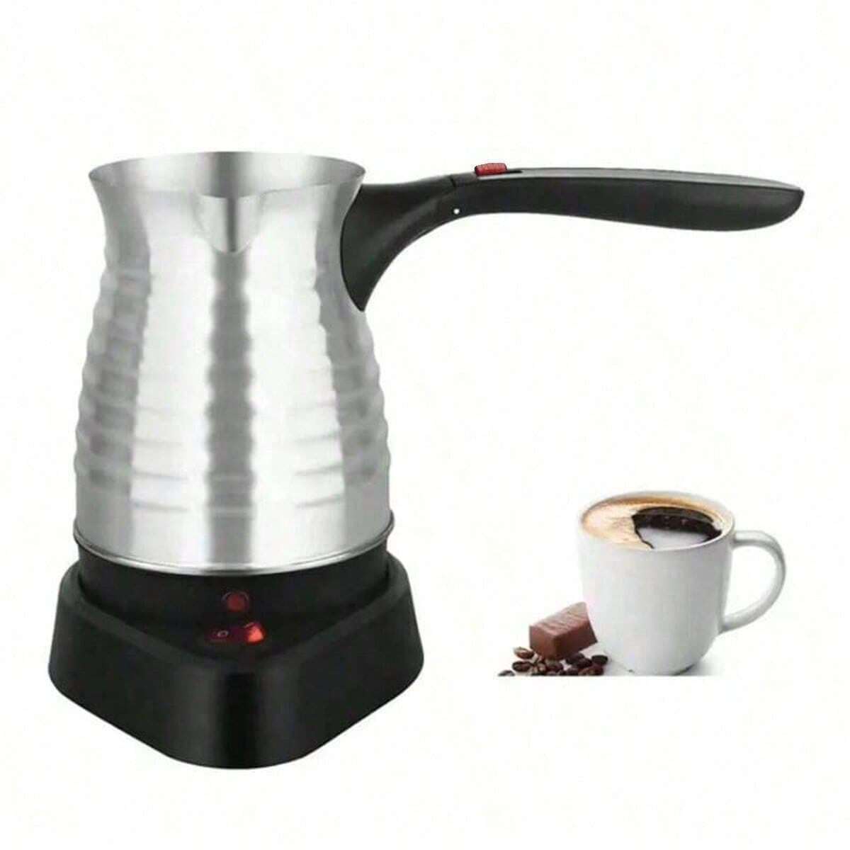 British Standard Turkish Coffee Pot Folding Handle Stainless Steel Kettle for Hot Milk Tea, Boiling Tea, Electric Coffee